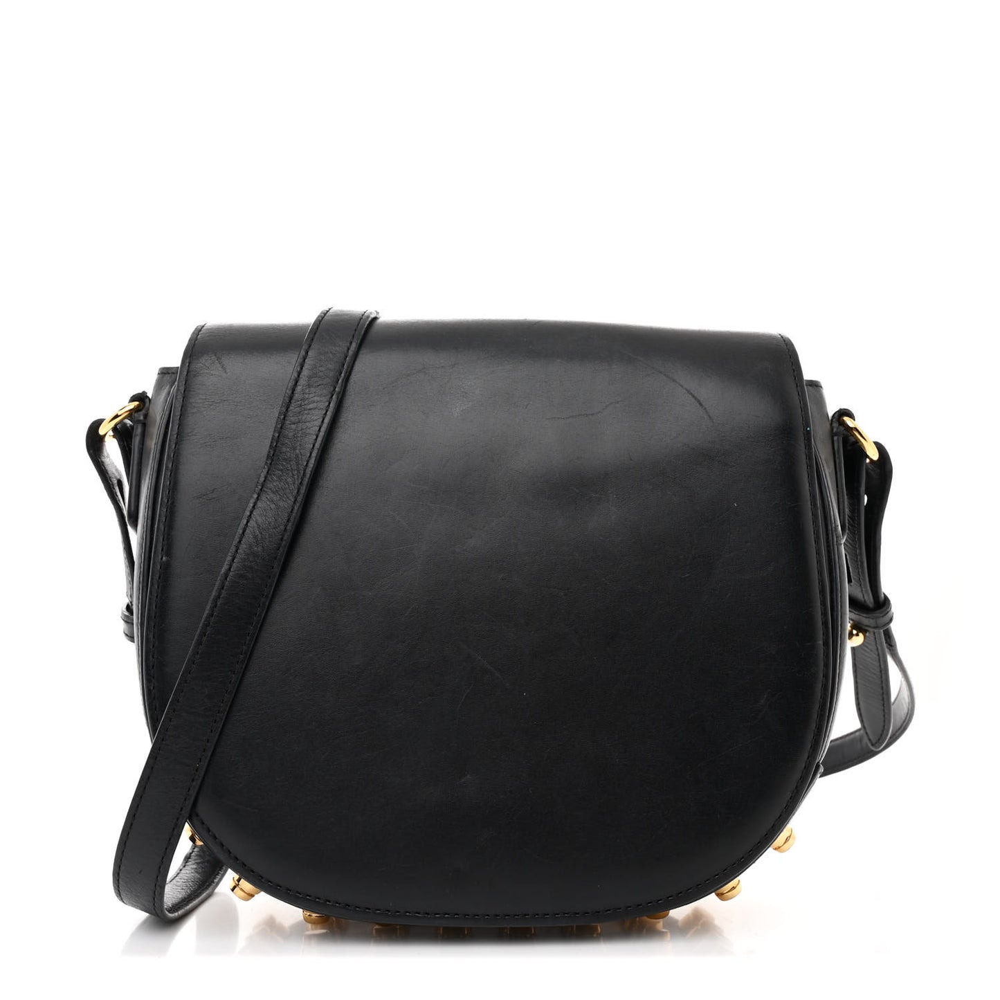 Calfskin Small Lia Sling Black Pale Gold Hardware