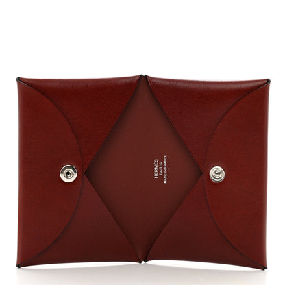 Hermes Box Calvi Card Case Rouge H 5 of 7