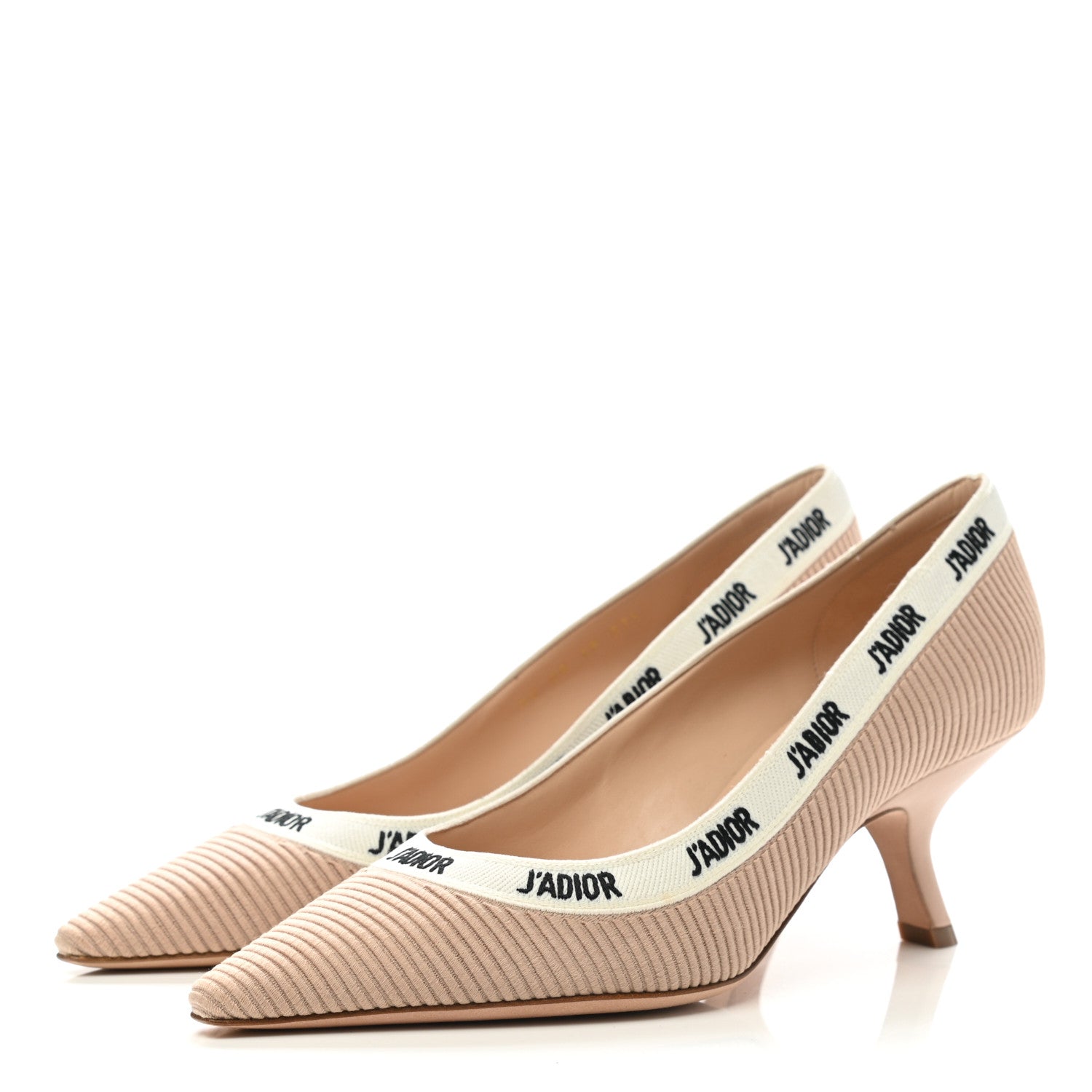 Christian Dior Technical Canvas Ribbon J 'Adior Pumps 37.5 Powder Nude 3 of 9