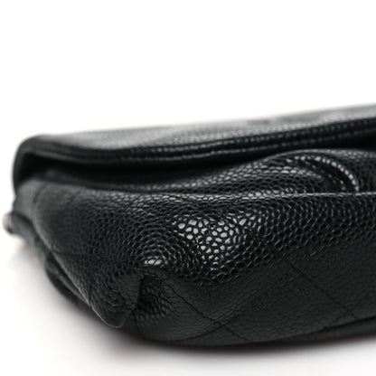 Chanel Caviar Half Moon Wallet On Chain WOC Black 10 of 11