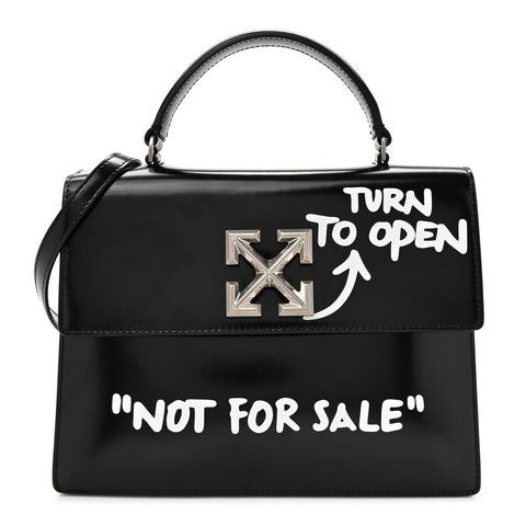 Calfskin Jitney 2.8 Not For Sale Top Handle Bag Black White