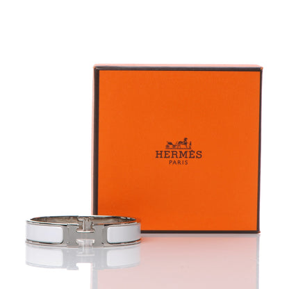 Hermes Enamel Narrow Clic Clac H Bracelet PM White 6 of 6