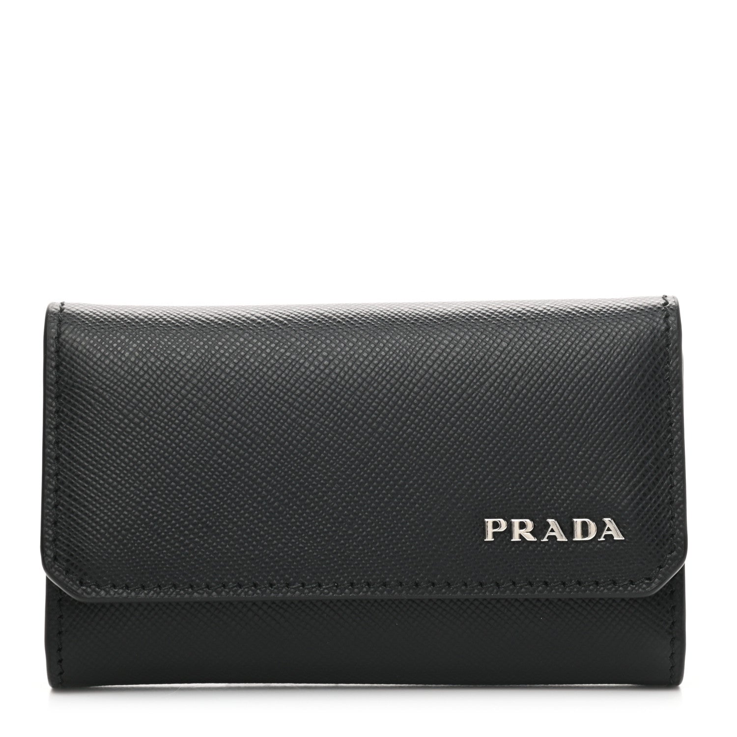Prada Saffiano 6 Key Holder Black 1 of 8