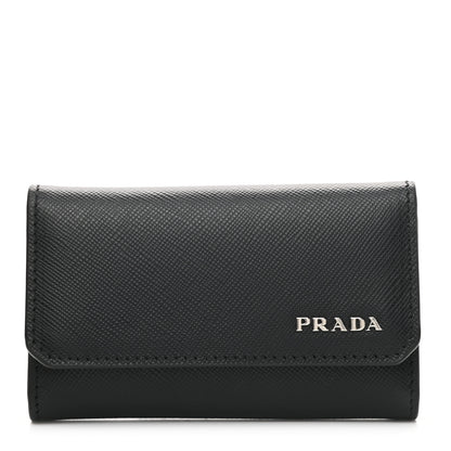 Prada Saffiano 6 Key Holder Black 1 of 8