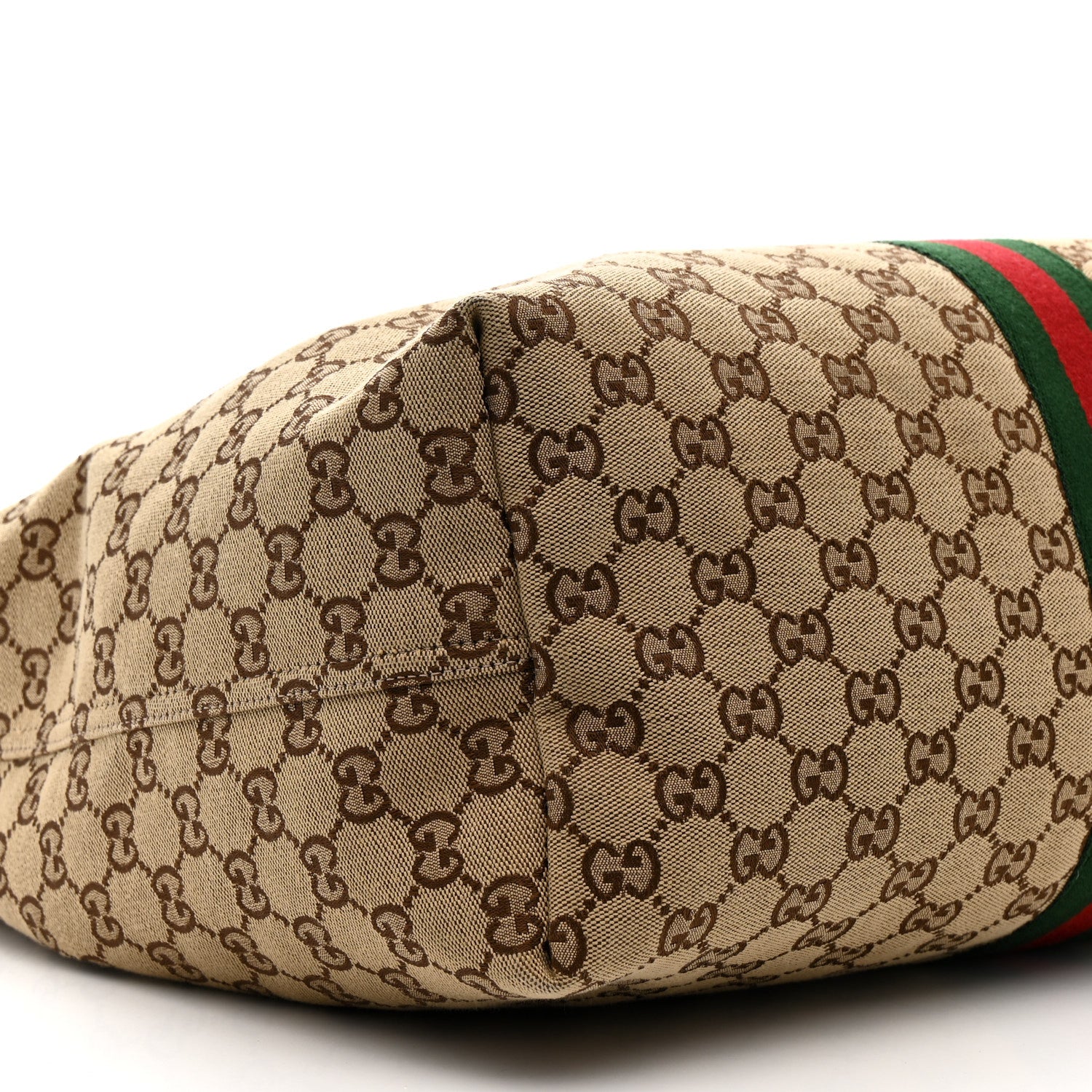 Gucci GG Monogram Web Large Giglio Tote Beige Brown 10 of 14