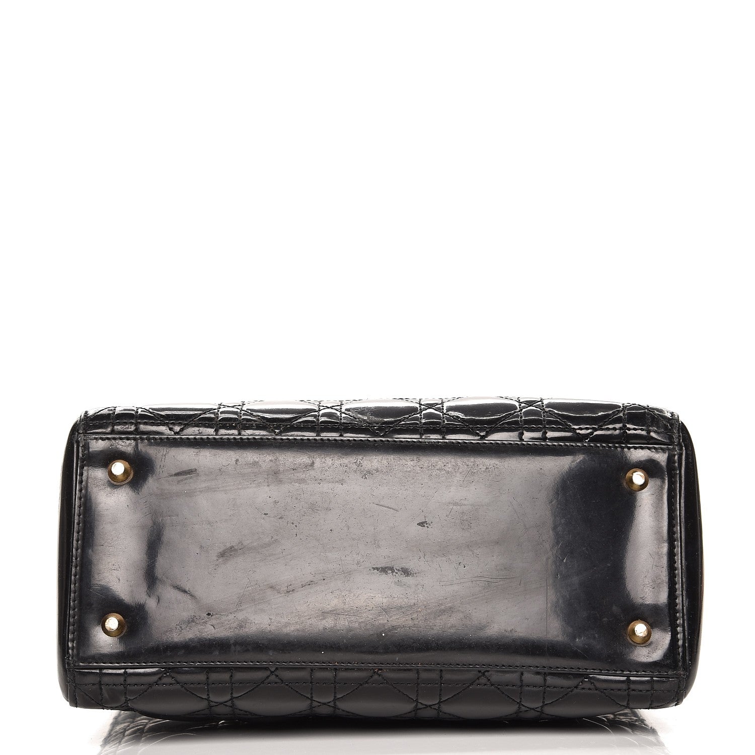 Christian Dior Patent Cannage Medium Lady Dior Black 9 of 12