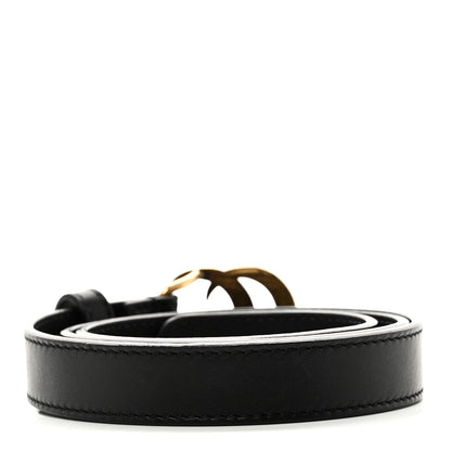 Gucci Calfskin Pearl Double G 20mm Belt 70 28 Black Cream 2 of 5