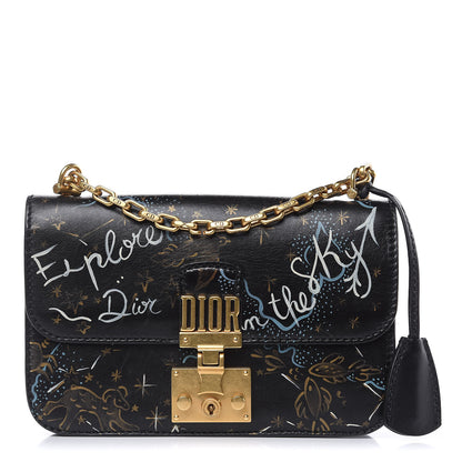 Christian Dior Lambskin Hand Painted Small Dioraddict Flap Bag Black 1 of 9