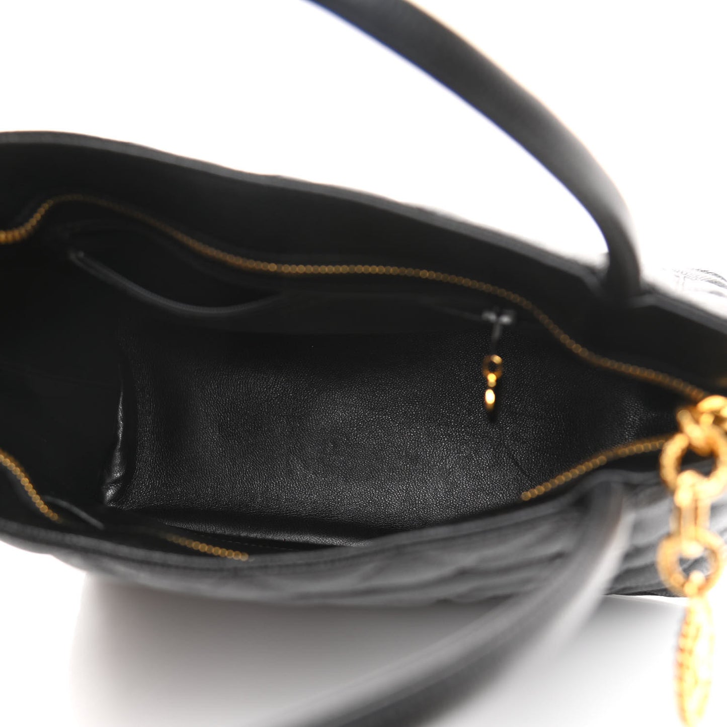 Caviar Quilted Medallion Tote Black