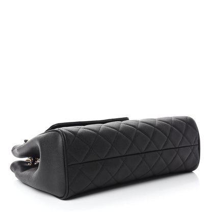 Chanel Caviar Quilted In Out Flap Shopping Tote Black 5 of 12