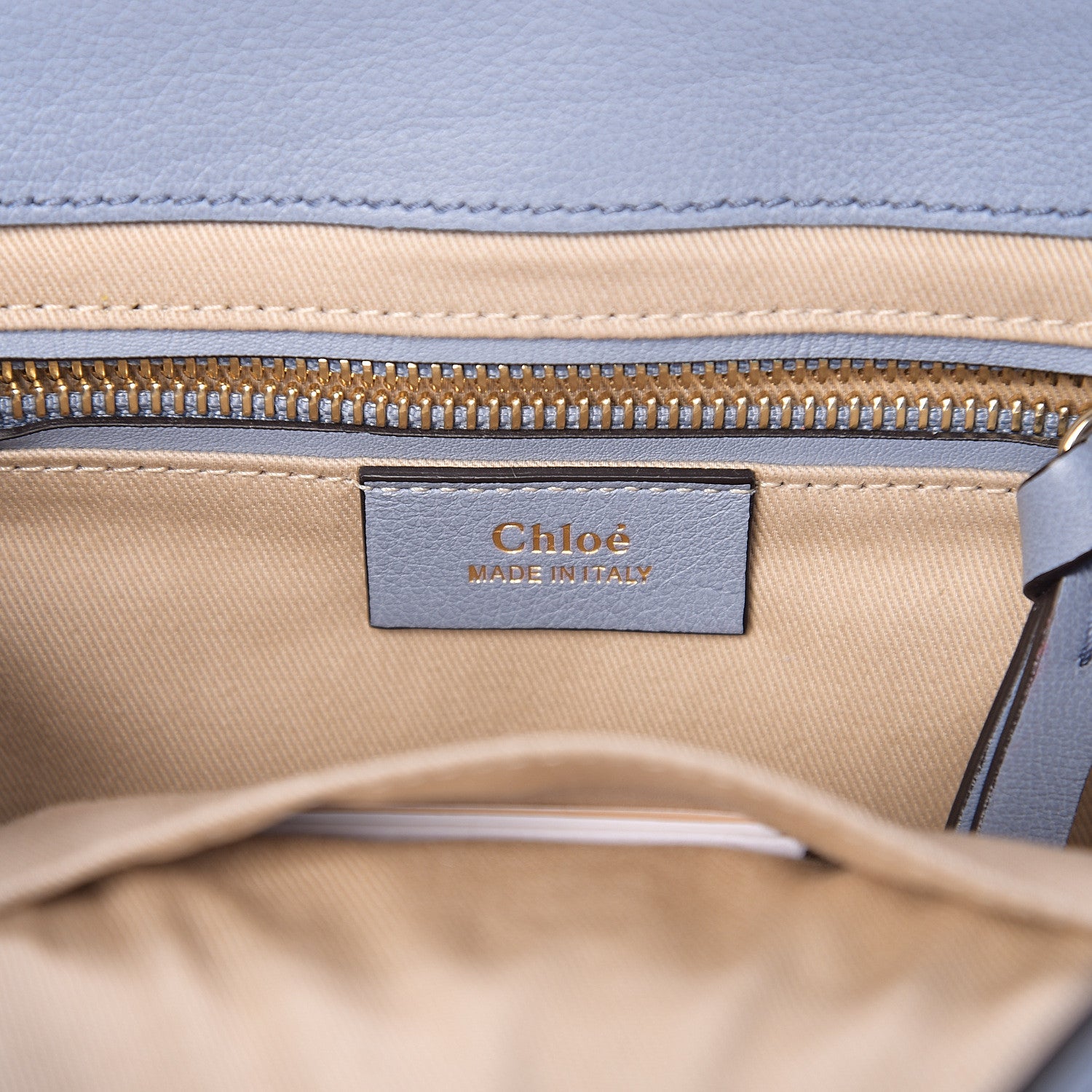Chloe Suede Calfskin Small Faye Backpack Washed Blue 5 of 9