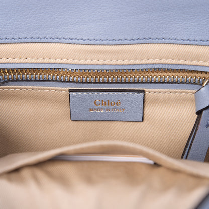 Chloe Suede Calfskin Small Faye Backpack Washed Blue 5 of 9