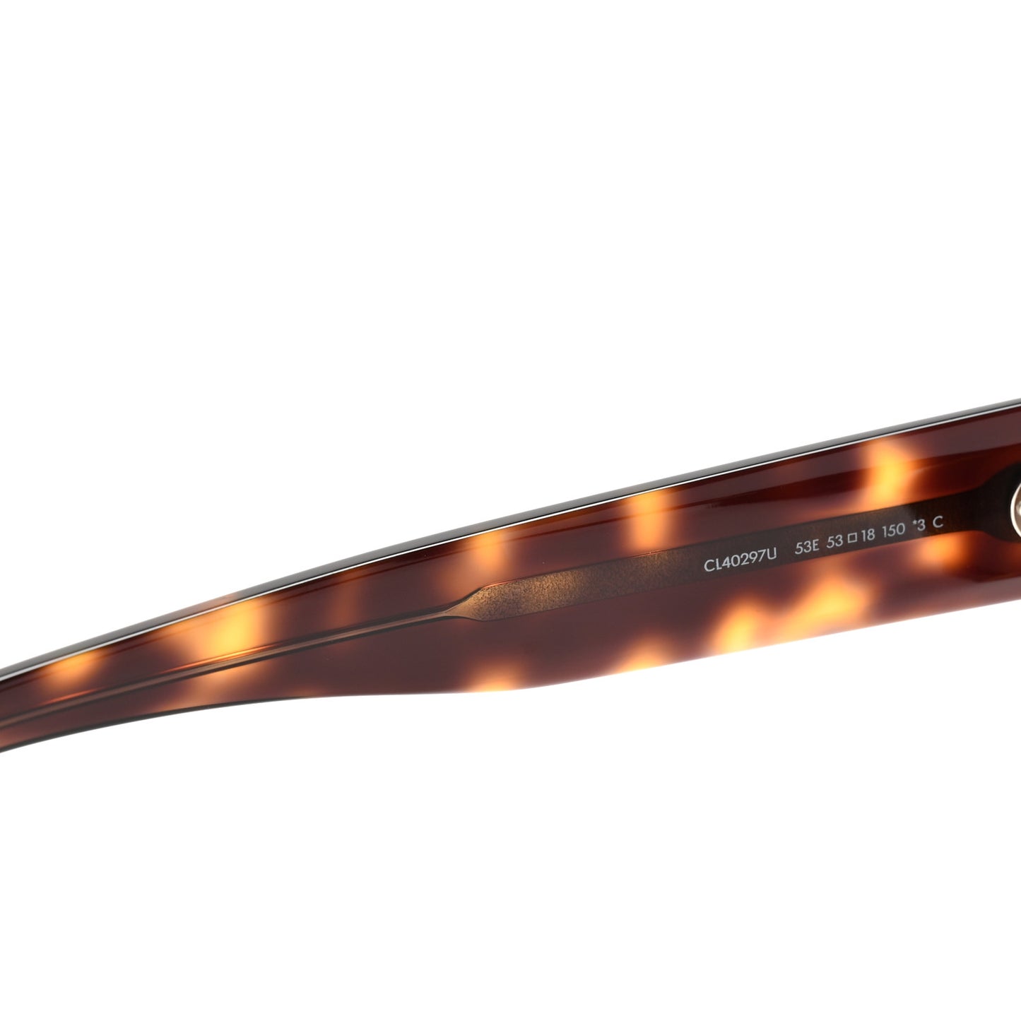 Acetate Black Frame 55 Sunglasses CL40297U Caramel Havana