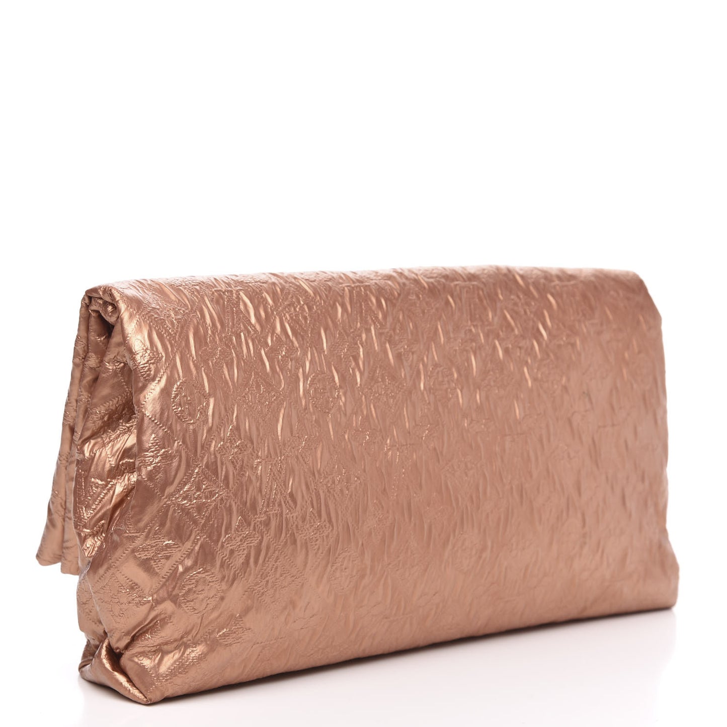Jacquard Quilted Monogram Limelight Clutch GM Rose Gold
