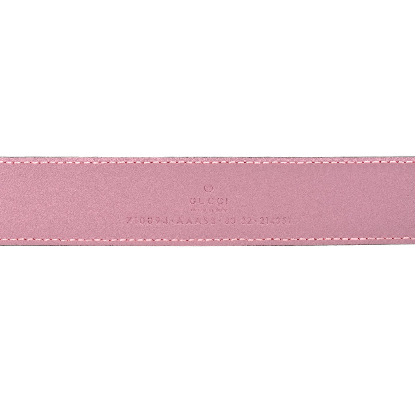 Plutone Calfskin Enamel Crystal Square G Snake 30mm Belt 80 32 Sugar Pink