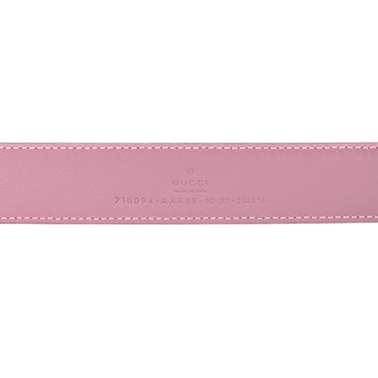 Gucci Plutone Calfskin Enamel Crystal Square G Snake 30mm Belt 80 32 Sugar Pink 4 of 7