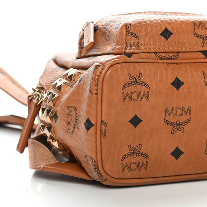 MCM Visetos Side Stud Mini Stark Backpack Cognac 5 of 8