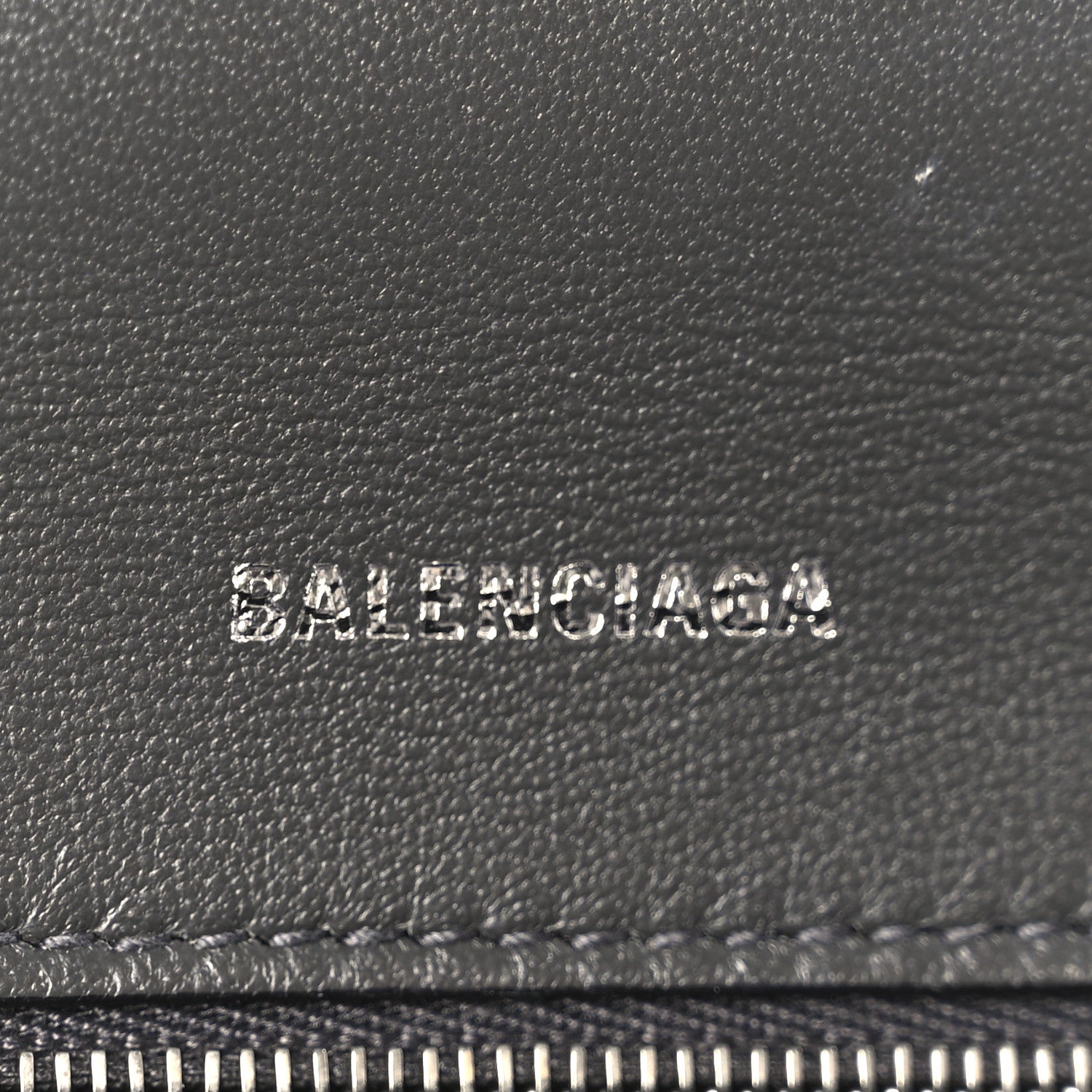 Balenciaga Shiny Calfskin Crocodile Embossed Small Hourglass Top Handle Bag Dark Grey 6 of 11