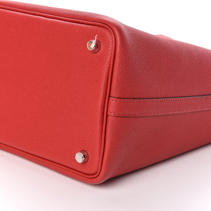Hermes Taurillon Maurice Picotin Lock 18 PM Rouge Piment 9 of 11