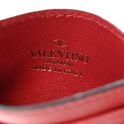 Valentino Garavani Vitello Rockstud Card Holder Rosso Valentino 6 of 7