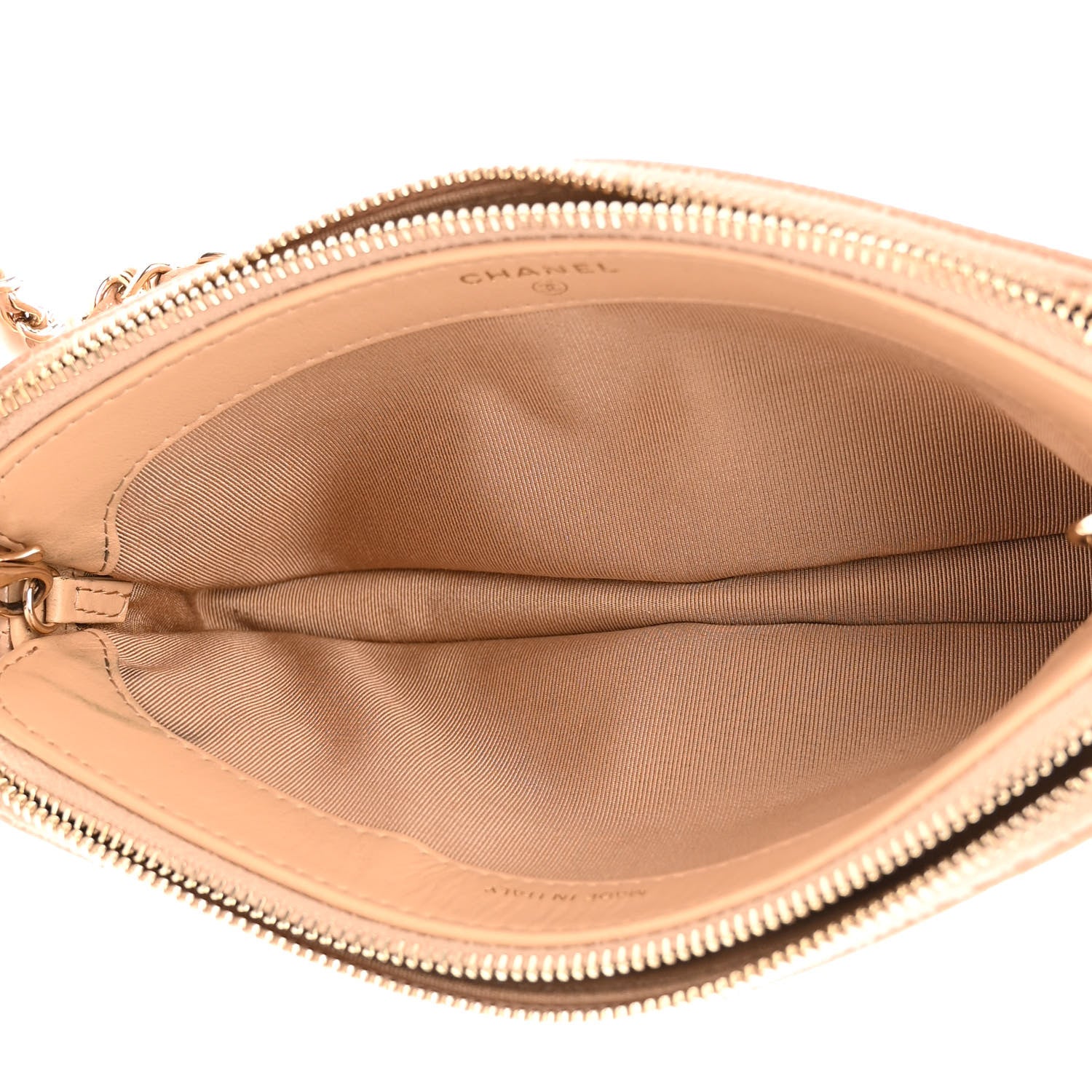 Chanel Caviar Quilted Small Clutch With Chain Beige 7 of 15