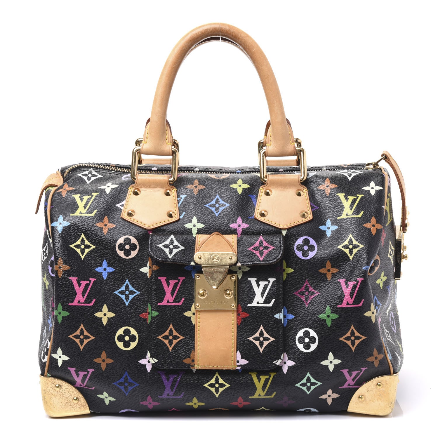 Louis Vuitton Monogram Multicolor Speedy 30 Black 1 of 11