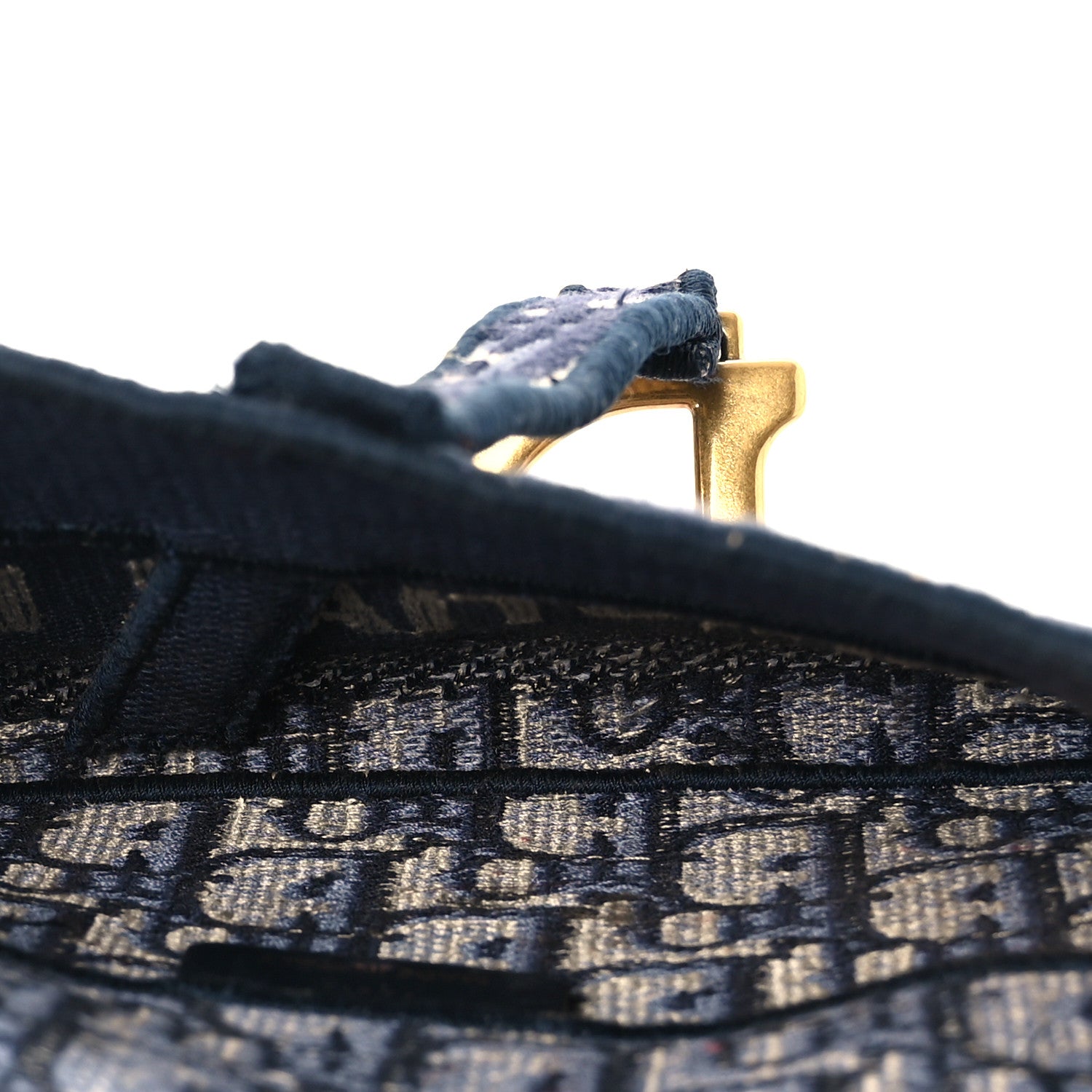 Christian Dior Oblique Slim Saddle Pouch Blue 5 of 15