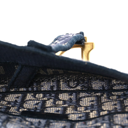 Christian Dior Oblique Slim Saddle Pouch Blue 5 of 15