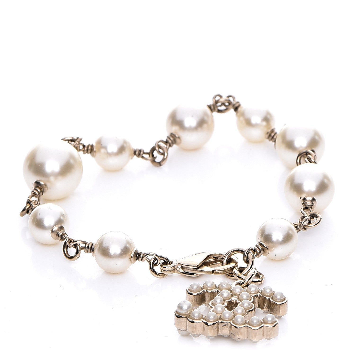 Chanel Pearl CC Bracelet Gold 4 of 7