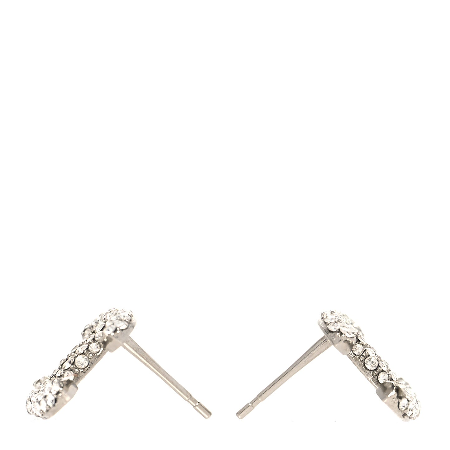 Crystal CC Earrings Silver