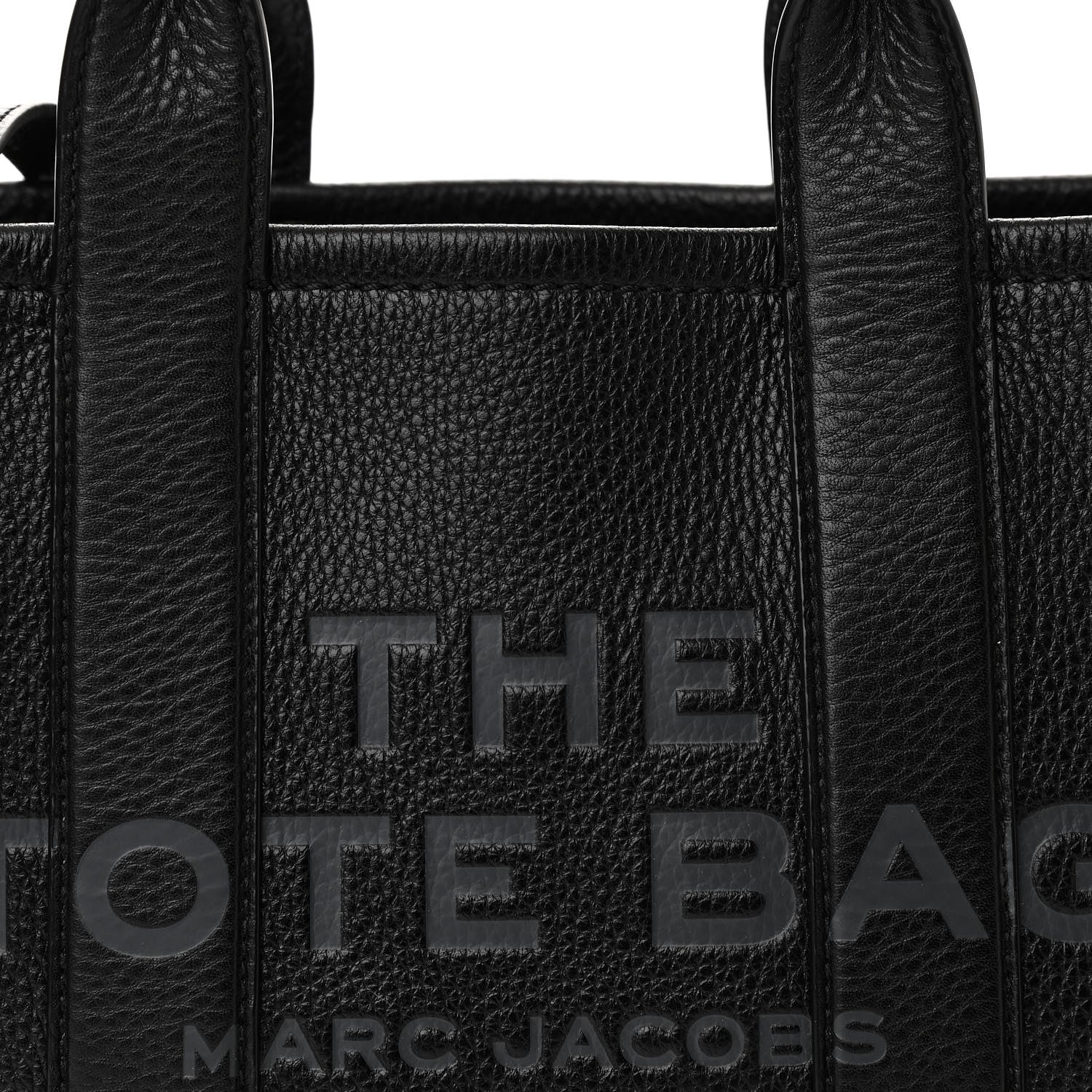 Marc Jacobs Grained Calfskin Small The Tote Bag Black 9 of 11