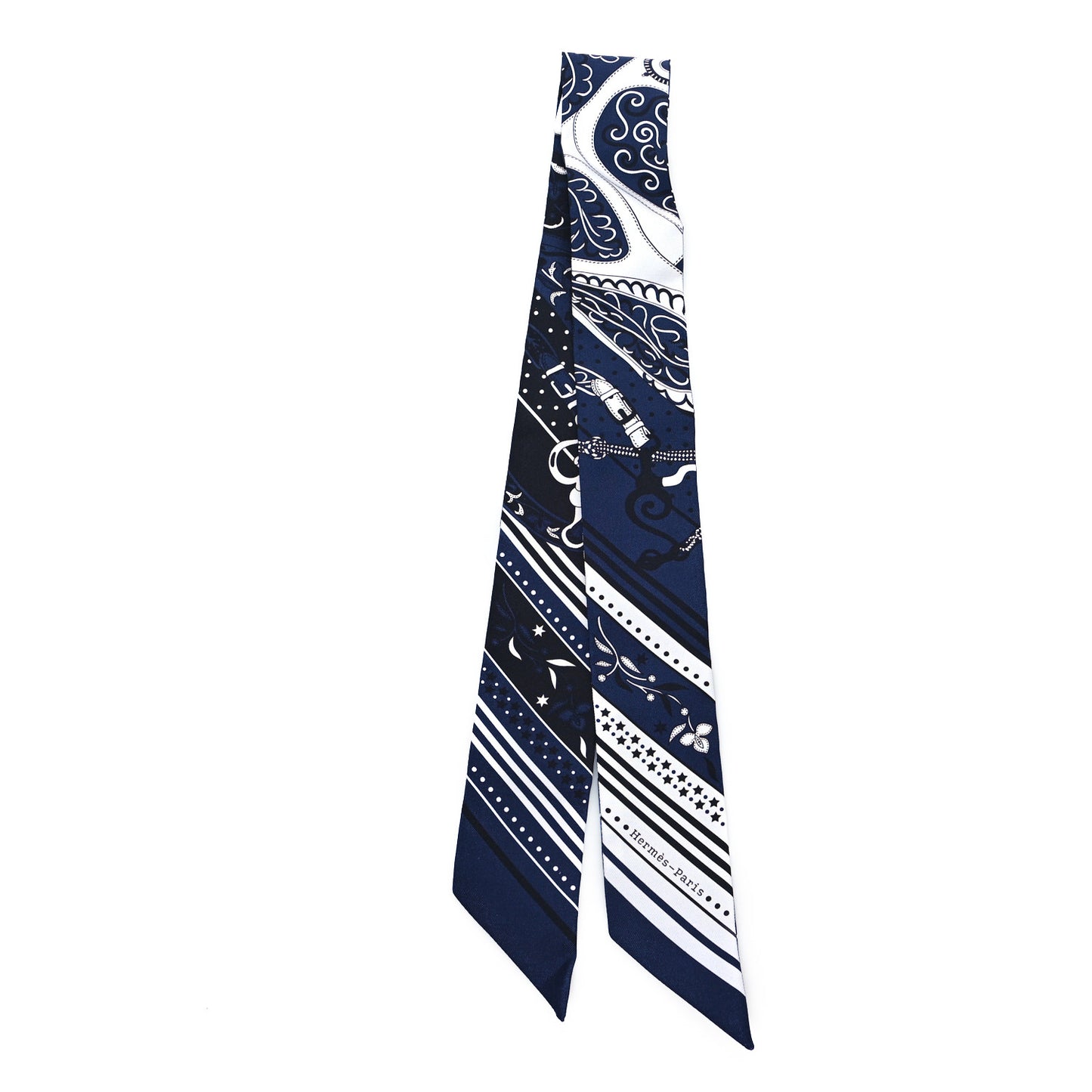 Silk Festival Des Amazones Twilly Marine White Black