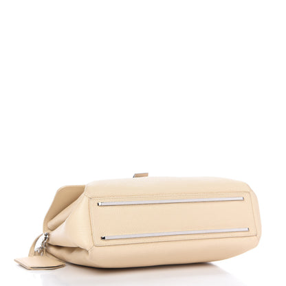 Balenciaga Grained Calfskin Le Dix Soft Courrier Blanc Creme 4 of 14