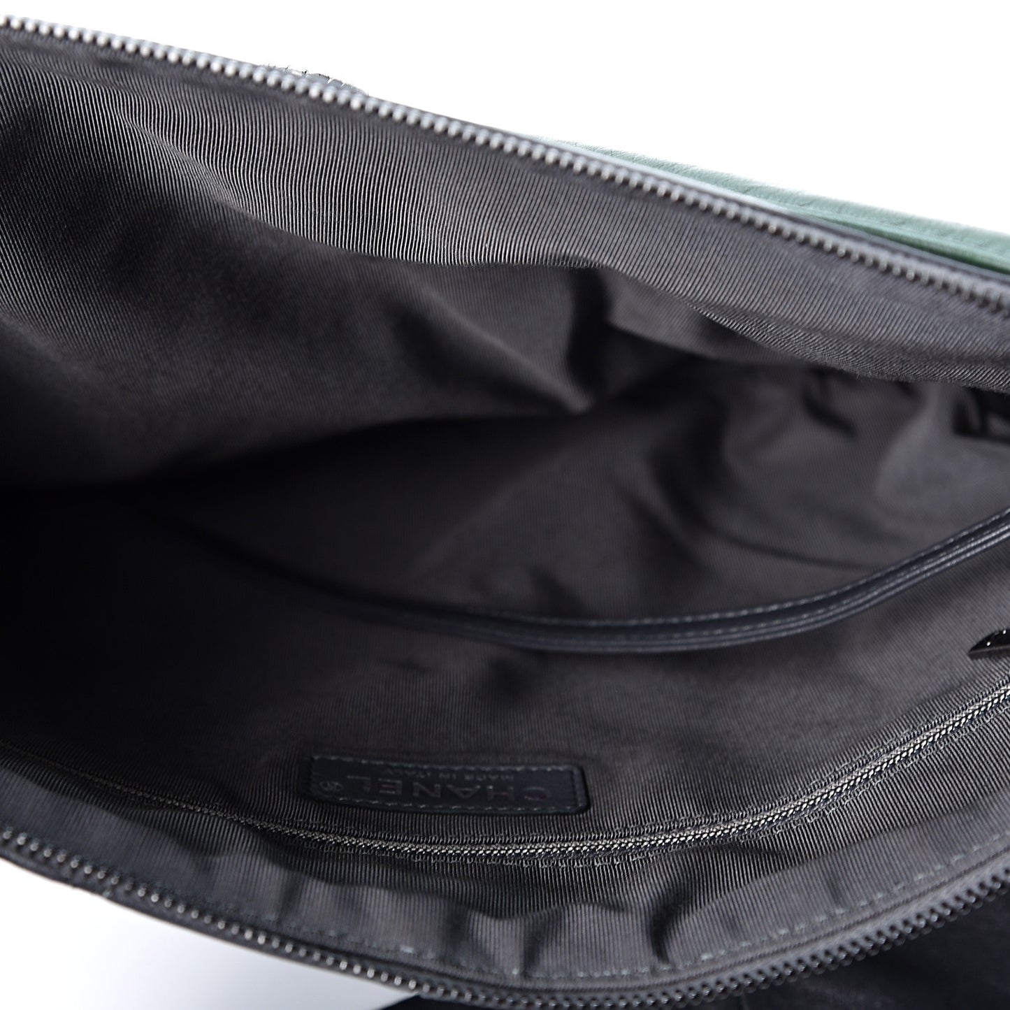 Lambskin Quilted Small Girl Bag Black Green