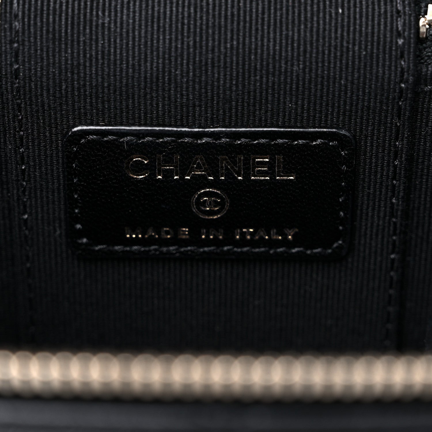 Chanel Lambskin Quilted Top Handle Mini Vanity Case With Chain Black 6 of 9