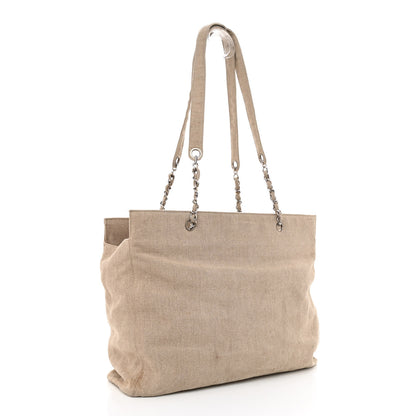 Chanel Linen CC Tote Beige 3 of 18