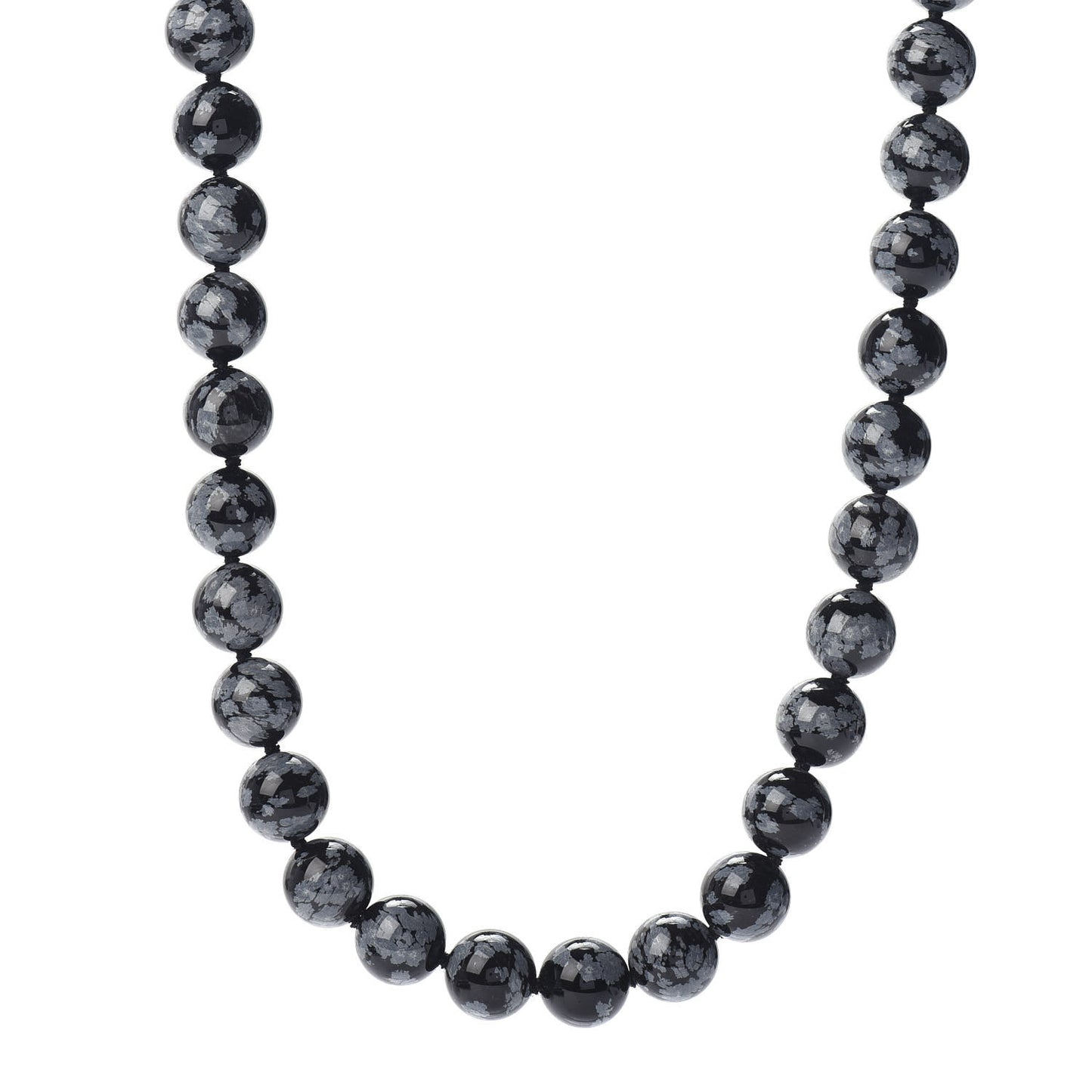 Sterling Silver Snowflake Obsidian Paloma Picasso Bead Necklace