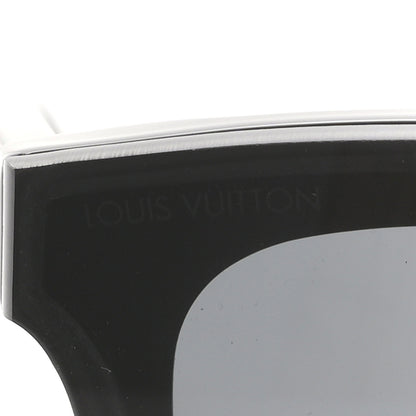 Louis Vuitton Acetate Nylon LV Script Square Sunglasses Z2970W Black 7 of 8