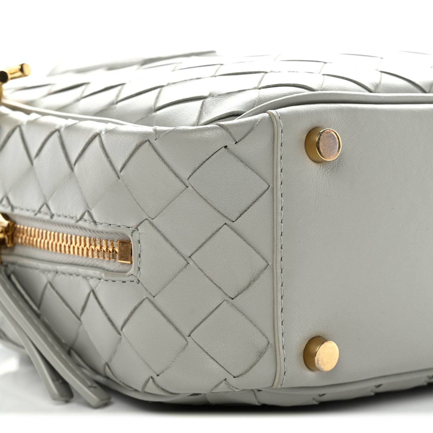 Bottega Veneta Lambskin Intrecciato Small Getaway Agate Grey 9 of 10