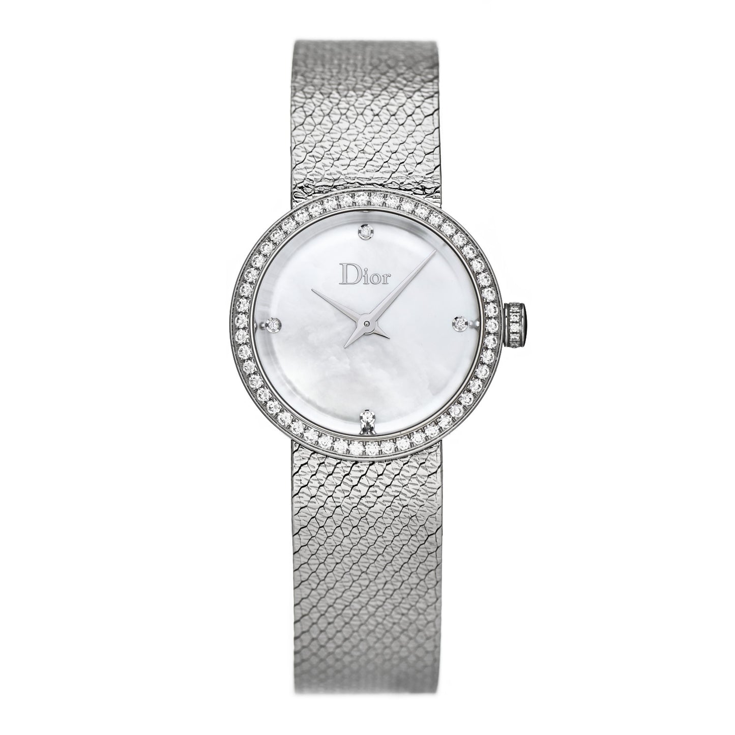 Stainless Steel Diamond Bezel Mother of Pearl 25mm La D De Dior Quartz Watch