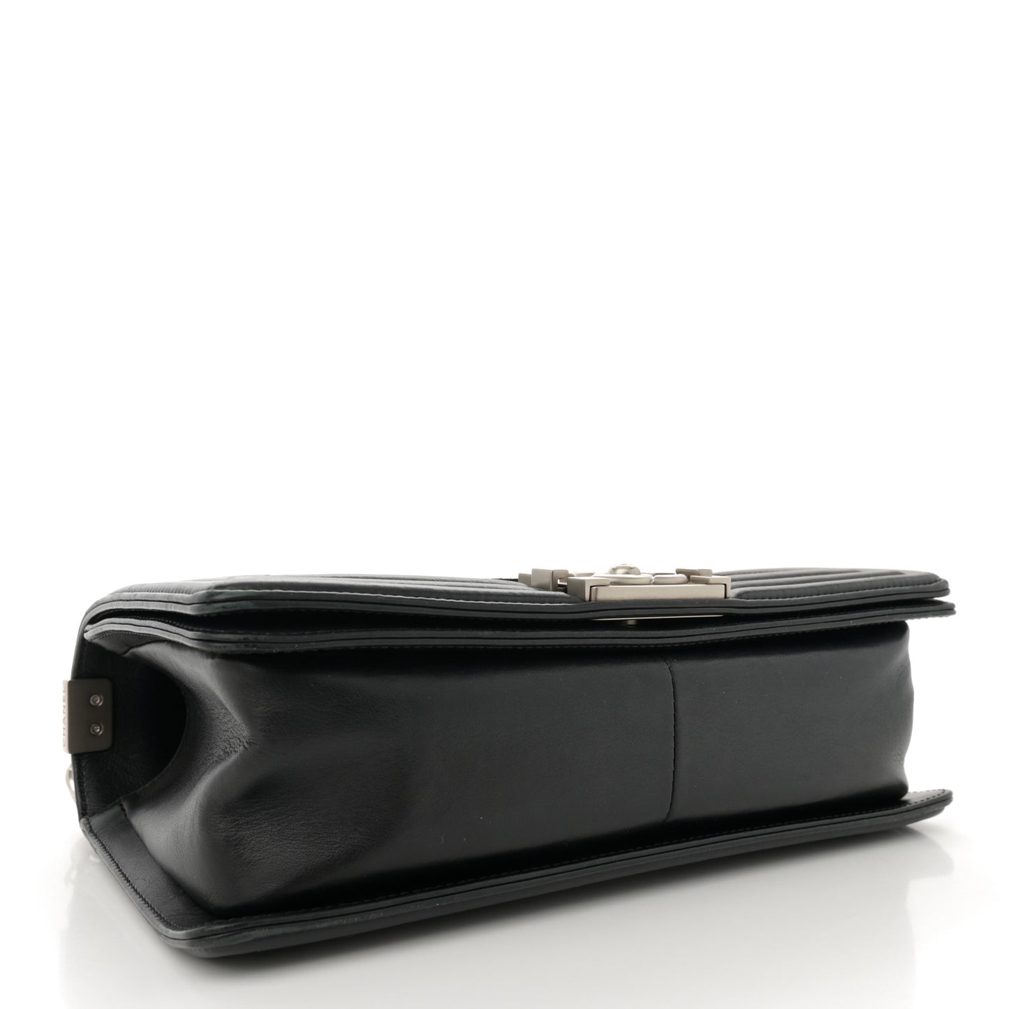 Snakeskin Medium Boy Flap Black