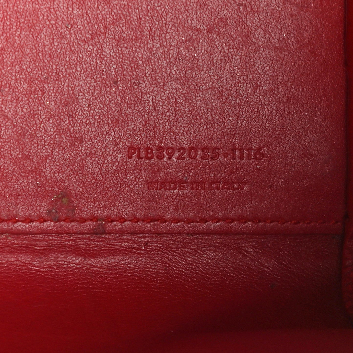 Grained Calfskin Nano Sac De Jour Lipstick Red