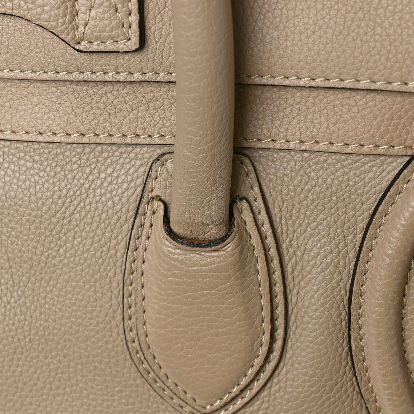 Drummed Calfskin Mini Luggage Dune