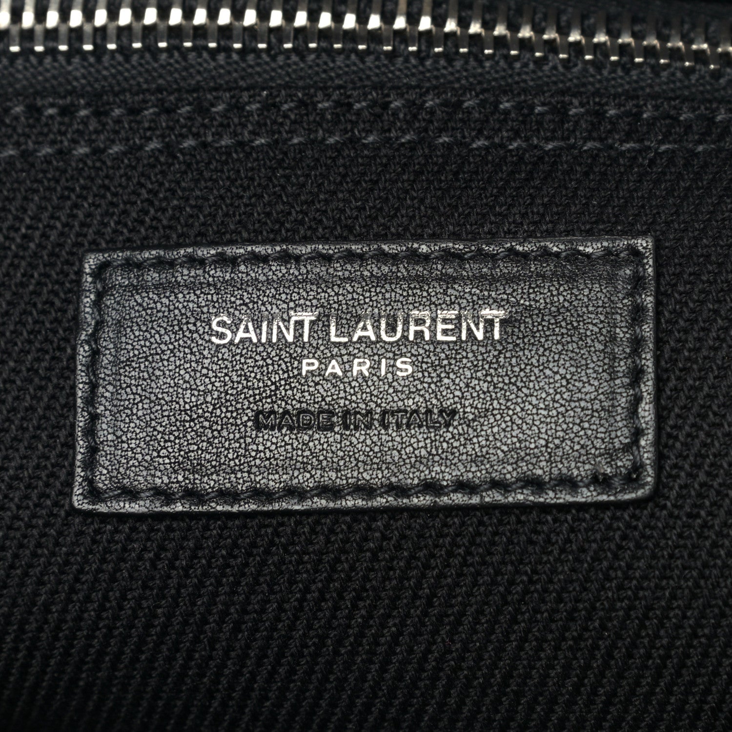 Saint Laurent Linen Calfskin Rive Gauche Tote Black 6 of 10