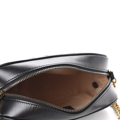 Gucci Calfskin Matelasse Small GG Marmont Chain Shoulder Bag Black 5 of 10