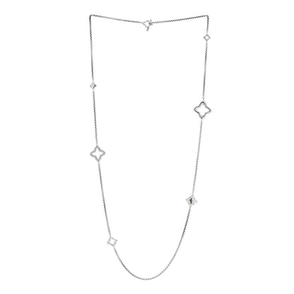 David Yurman Sterling Silver 25mm Quatrefoil Chain Necklace 3 of 4
