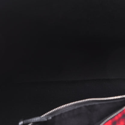 Saint Laurent Wool Tartan Rive Gauche Noe Tote Red Black 5 of 16