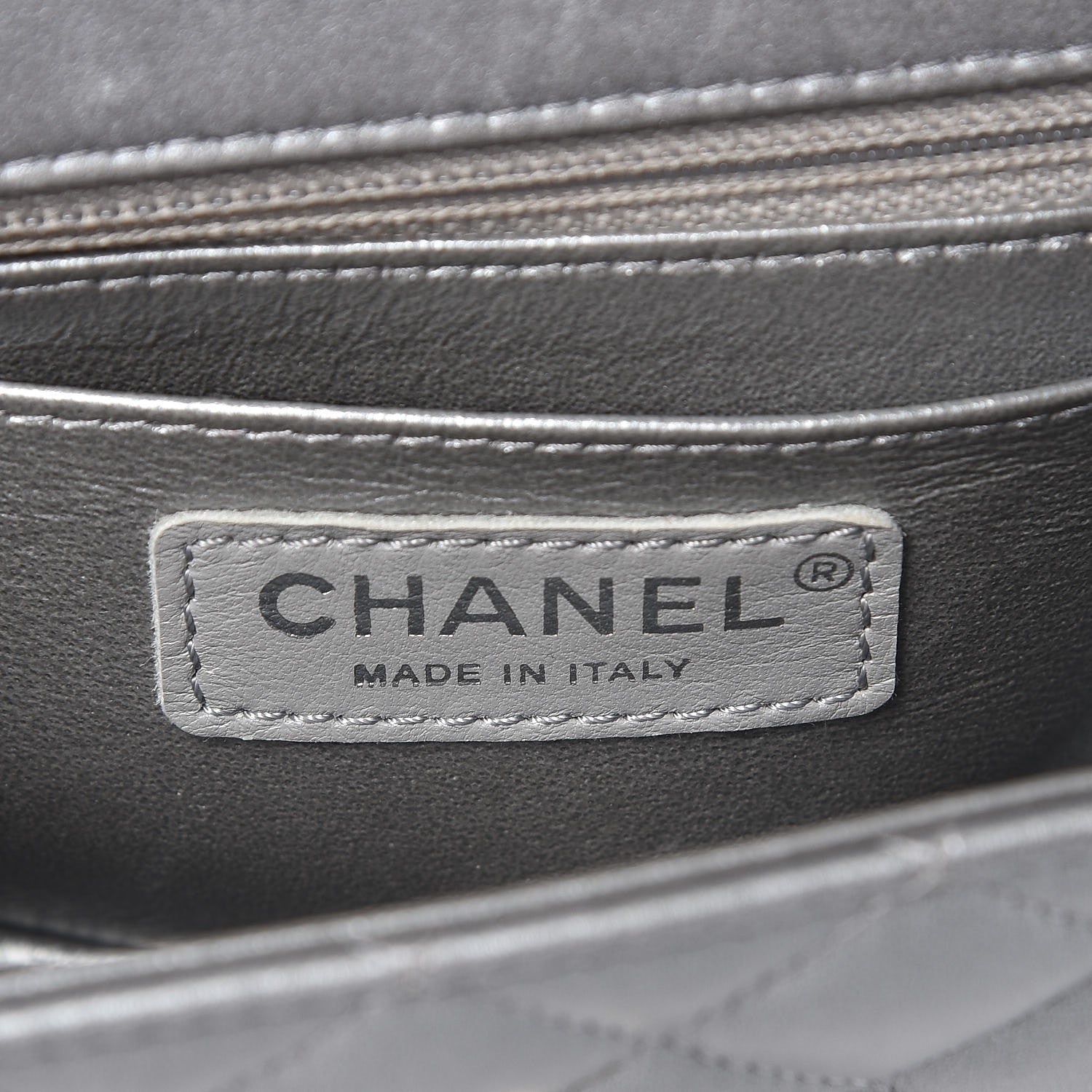 Chanel Metallic Lambskin Quilted Mini Rectangular Flap Silver 6 of 13