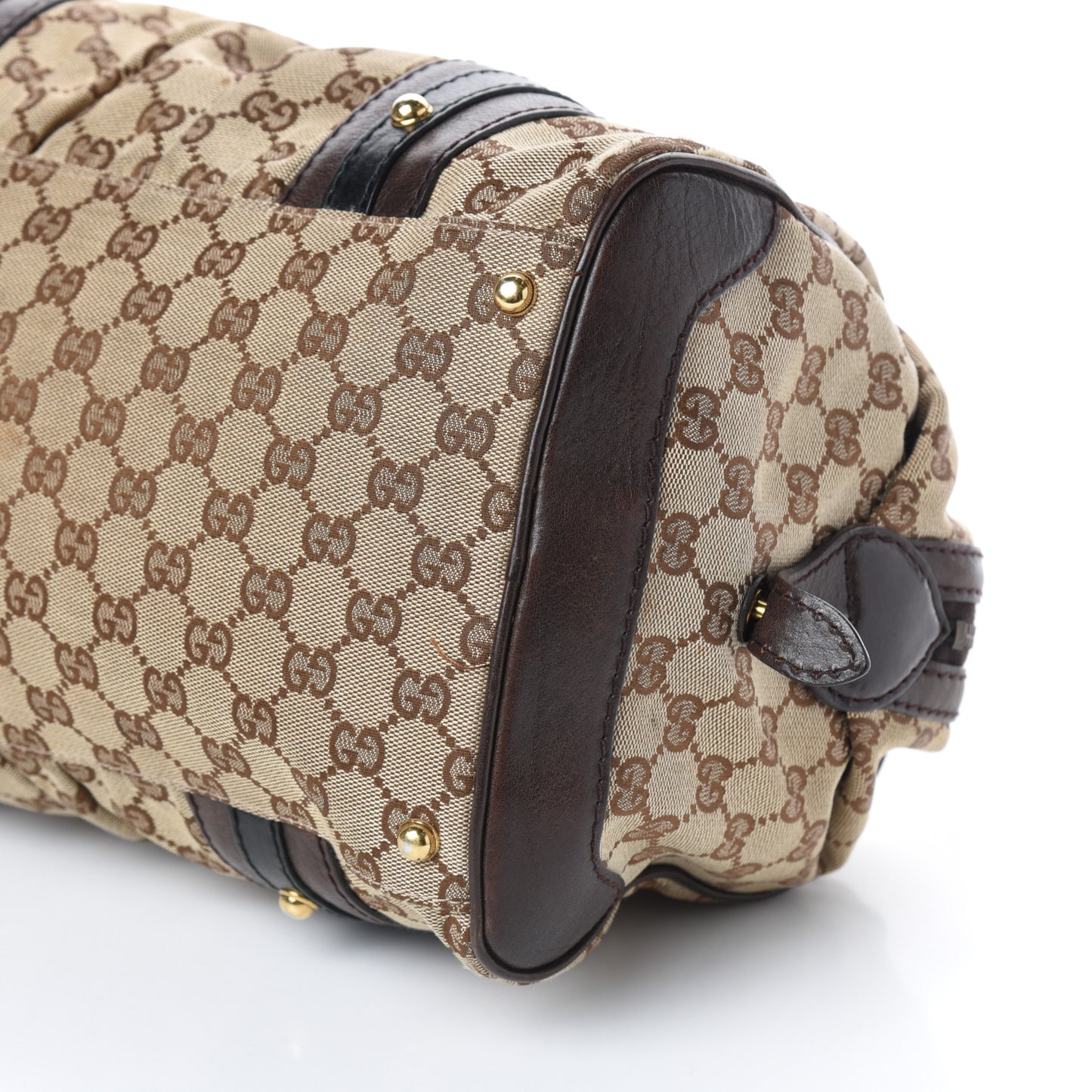 Monogram Medium Interlocking Icon Tote Dark Brown