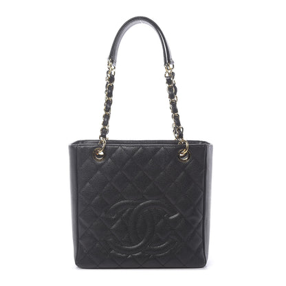 Chanel Caviar Quilted Petit Shopping Tote PST Black 1 of 10